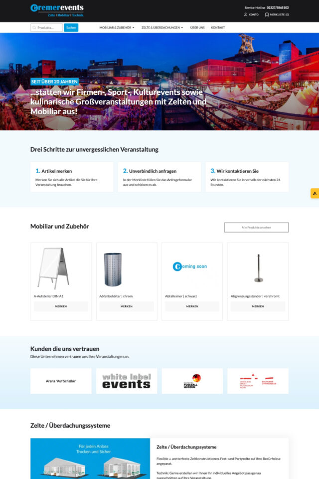 -Cremer Events-Website-Erstellen-Lassen-Webdesign-Agentur-SEO-Suchmachinenpotimierung-Homepage--erstellen-Webdesigner-Freelancer